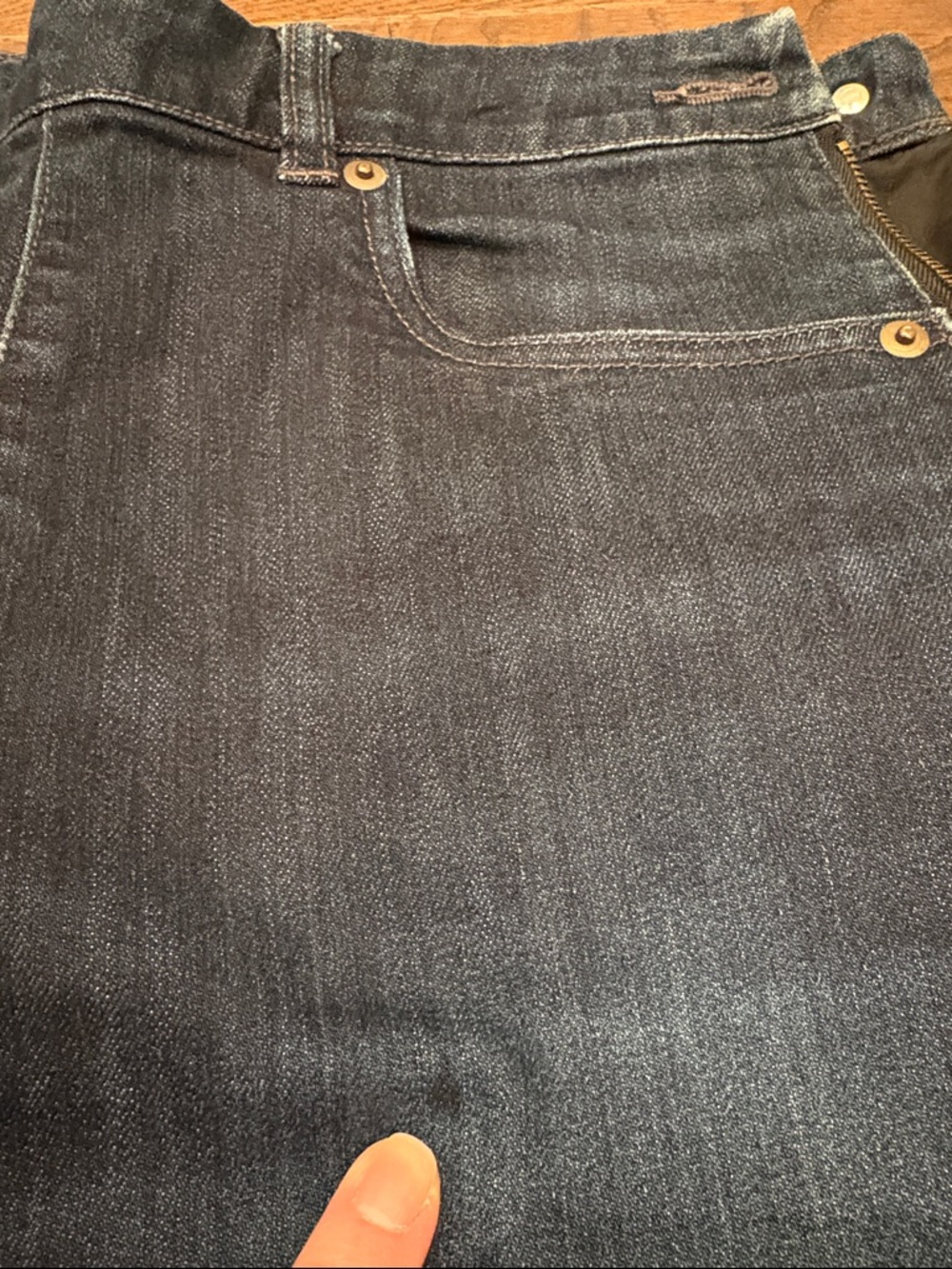 Uniqlo High Rise Skinny Side Hip Zipper and Ankle Zip Jeans Dark Wash Size 26 - Picture 13 of 14